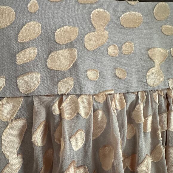 CLUB MONACO | Champagne Burnout Silk  Blend Asymmetrical Skirt | Size 2 - Picture 2 of 5